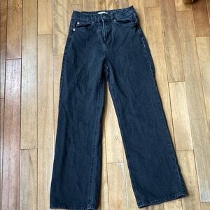 H&M High Waist Straight Leg Black Women’s Jeans Size 6